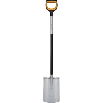 Лопата штыковая FISKARS XACT с закругленным лезвием серая 1066730 Лопата штыковая FISKARS XACT с закругленным лезвием серая 1066730