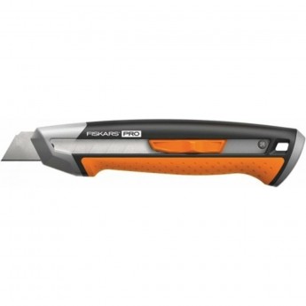 Нож строительный FISKARS CARBONMAX с выдвижным , сменным лезвием 18мм Нож строительный FISKARS CARBONMAX с выдвижным , сменным лезвием 18мм