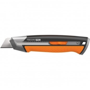 Нож строительный FISKARS CARBONMAX с выдвижным, сменным лезвием 25мм Нож строительный FISKARS CARBONMAX с выдвижным, сменным лезвием 25мм