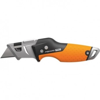 Нож строительный FISKARS CARBONMAX складной, со сменным лезвием Нож строительный FISKARS CARBONMAX складной, со сменным лезвием